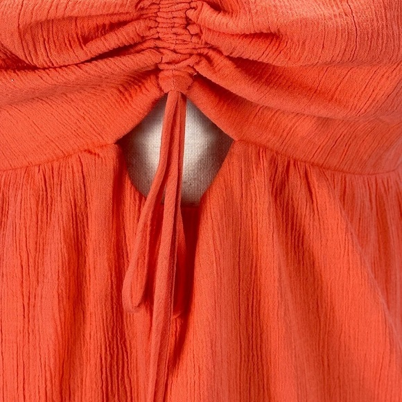 Bar III Sleeveless Spaghetti Strap Smocked Back Keyhole Front Maxi Dress - Small - Picture 5 of 12